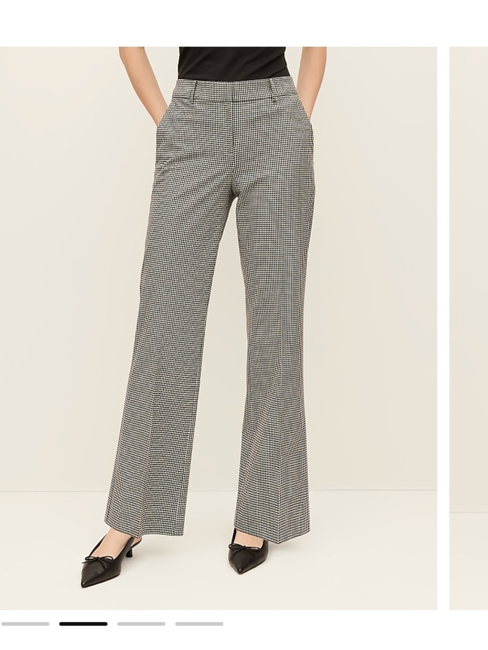 NWT Ann Taylor the Jayne Trouser in Houndstooth size 0